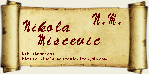 Nikola Miščević vizit kartica